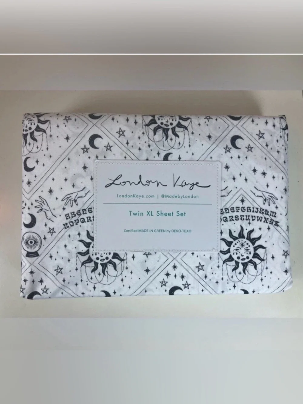 London Kaye Sheets Twin XL Sun Moon Stars Oujia Occult Lunar Halloween